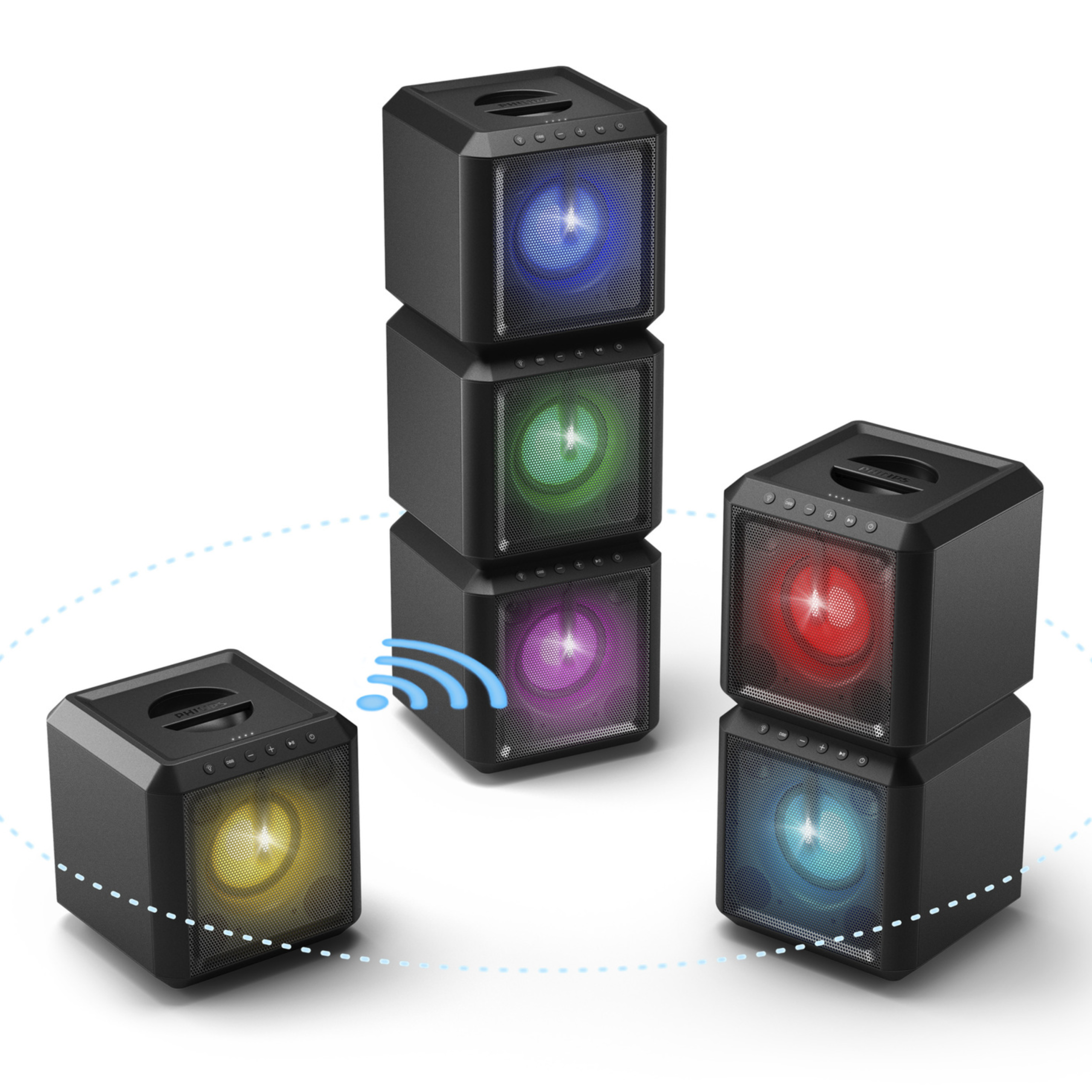 Scalable 50-Speaker Sound Wall: